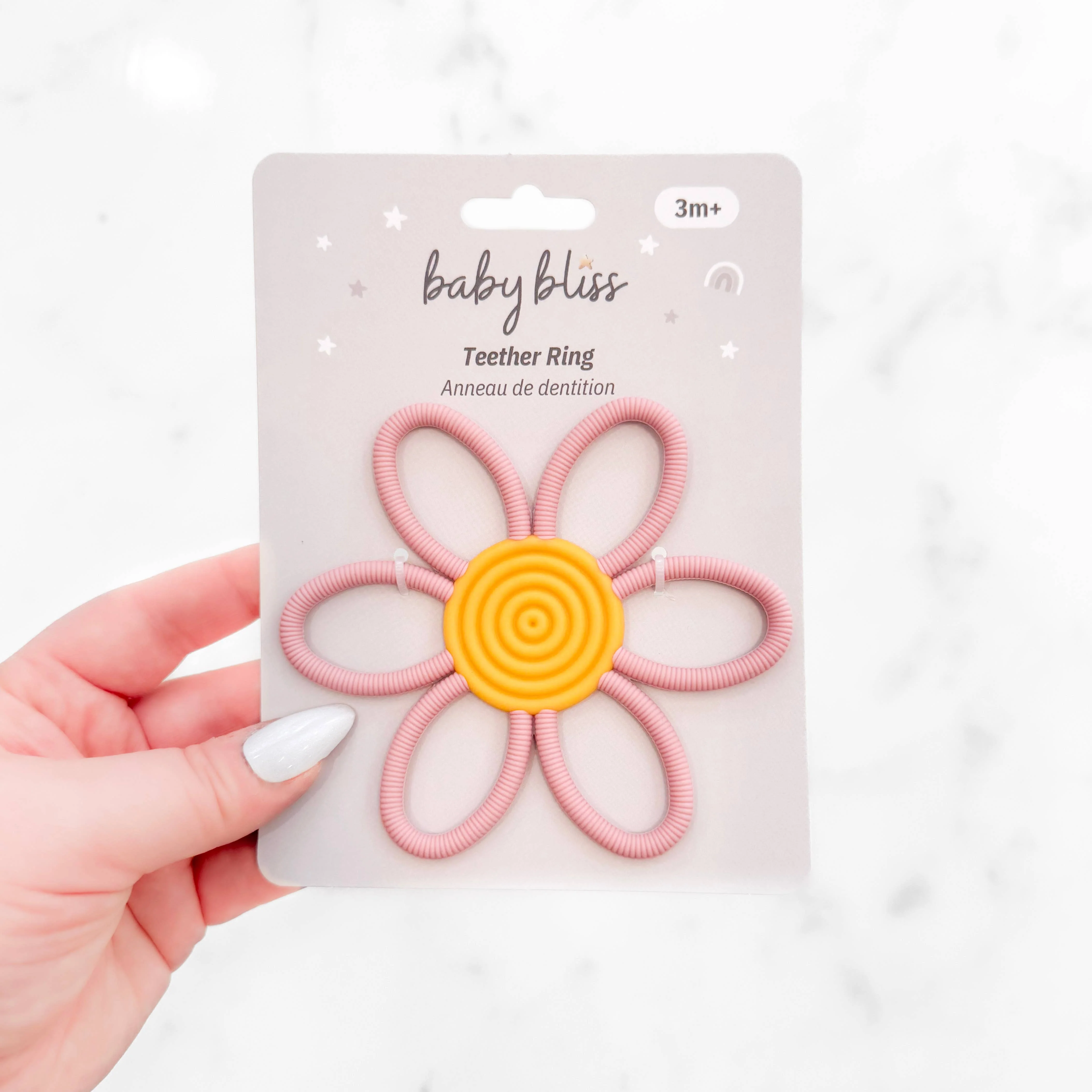 Unique Teether Flower Ring - Pink Long-Lasting