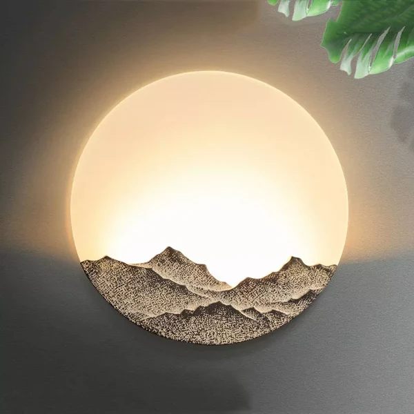 Carefully Designed Mountain Moon Wall Light Prestigious