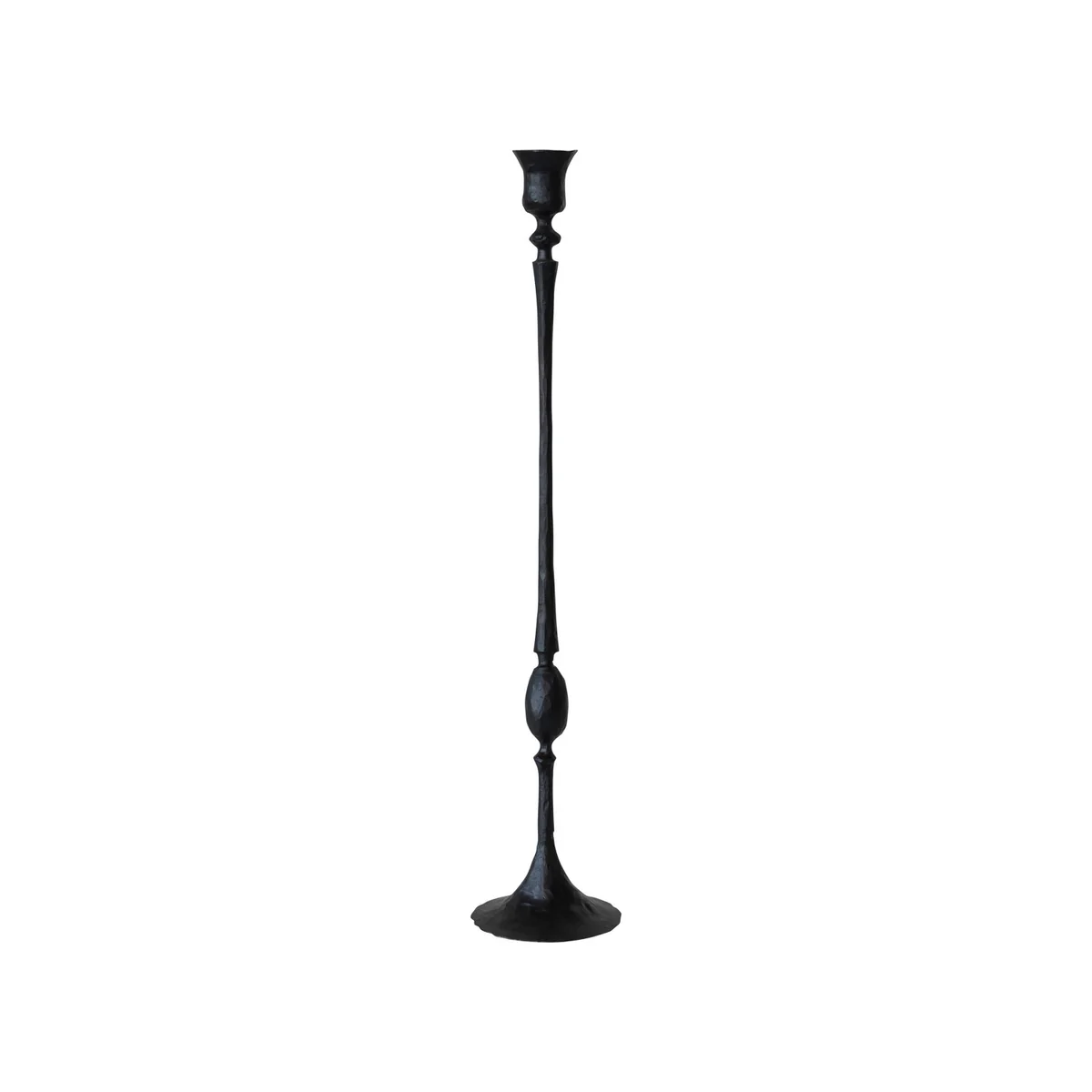 Unique Hand-Forged 20-inch Cast Iron Taper Holder Black Exclusive
