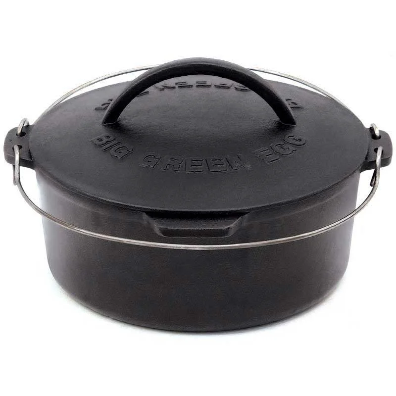 High-Grade Big Green Egg Cast Iron Dutch Oven With Lid Unique