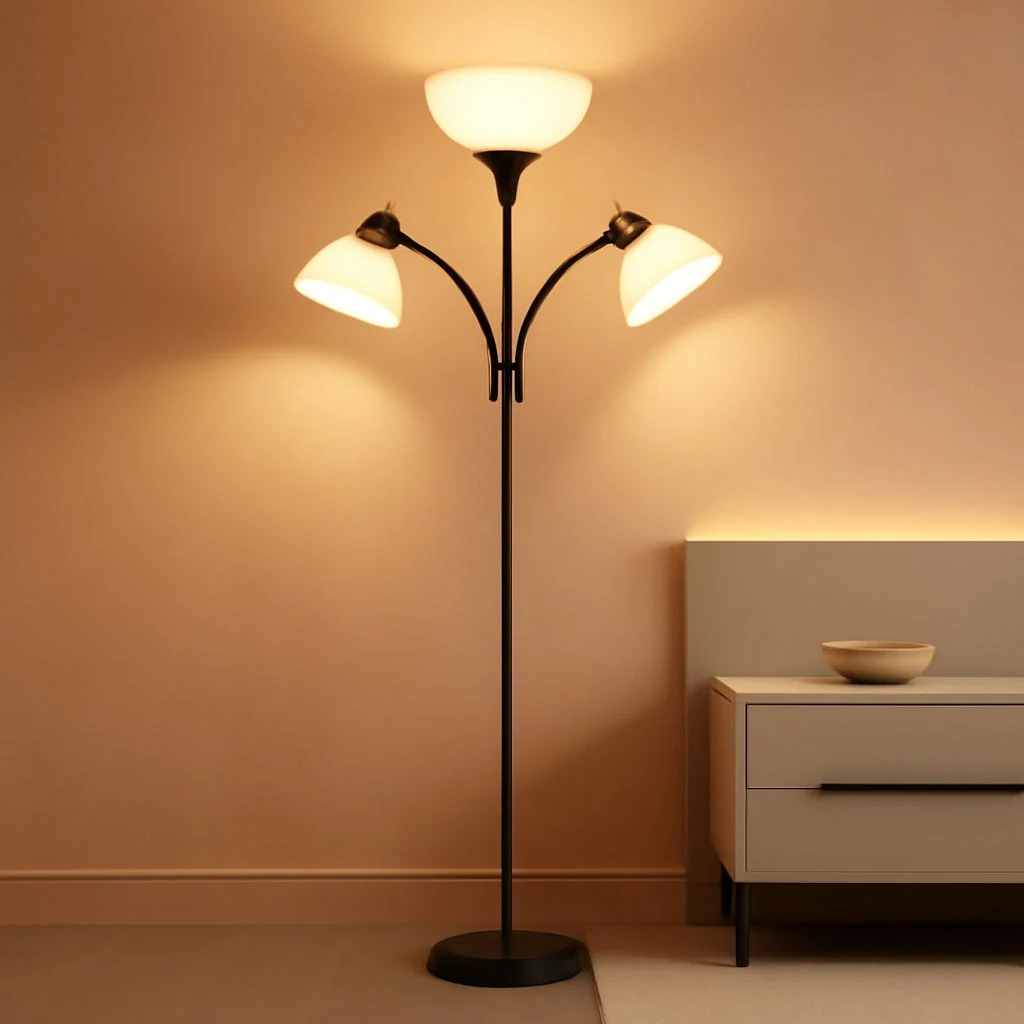 Artisan 72-Inch Dimmable Black Torchiere Floor Lamp for Living Room Fashionable