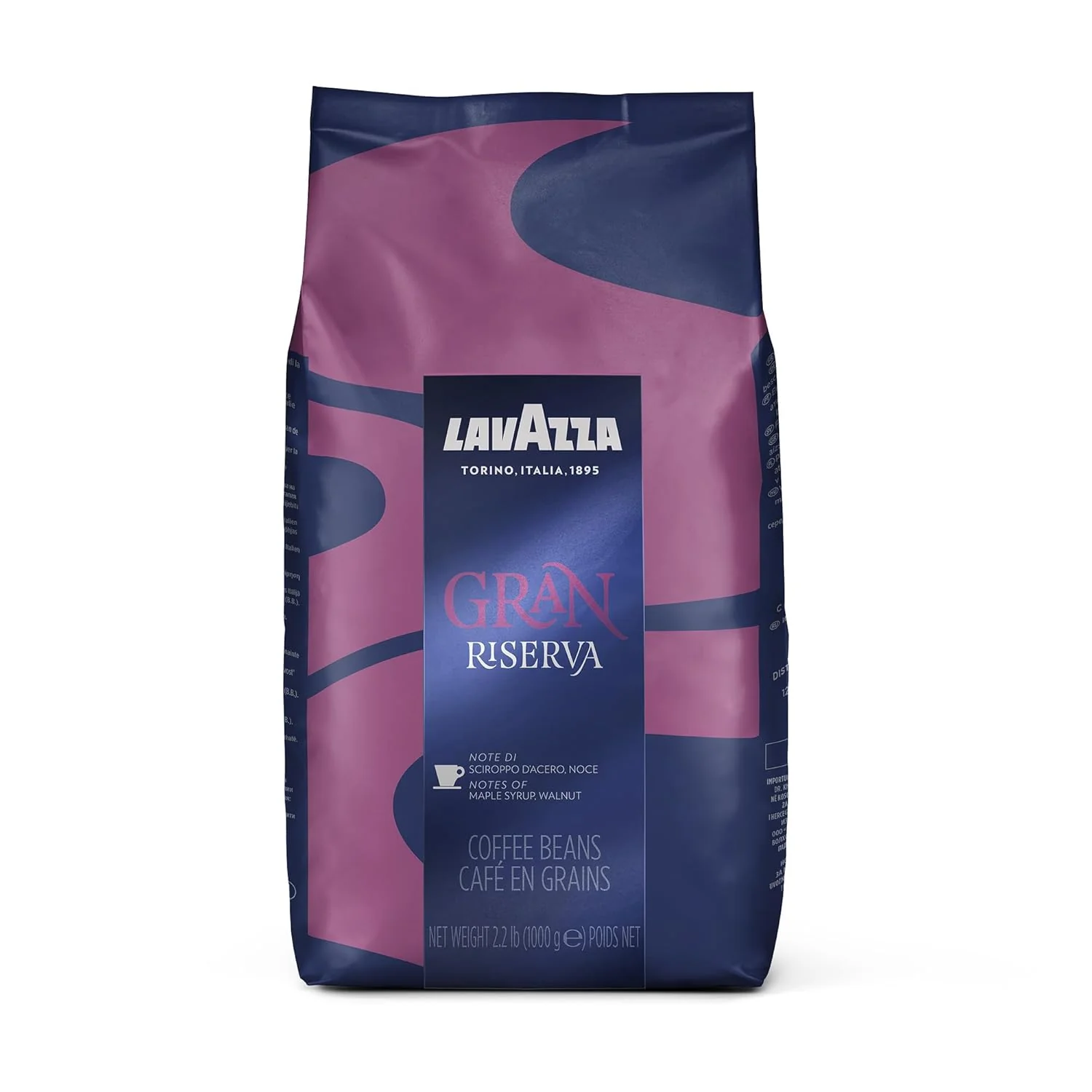 Enhanced Lavazza Gran Riserva Whole Bean Coffee Blend Dark Espresso Roast 2.2LB Bag Italian Elite