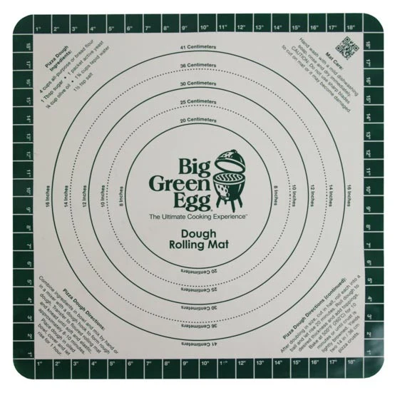 First-Class Big Green Egg Silicone Pizza Dough Mat with Recipe Reliable