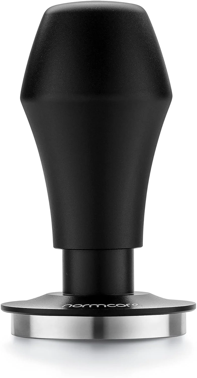 Professional Normcore 51mm Coffee Tamper V4.1 with Click Sound Feedback Spring Loaded Tamper Fit Delonghi Portafilter 304 Stainless Steel Flat Base Original Design