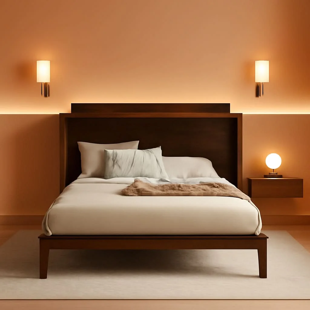Safe Queen Murphy Bed Cabinet Charging Station WalnutFinish Expertly Made