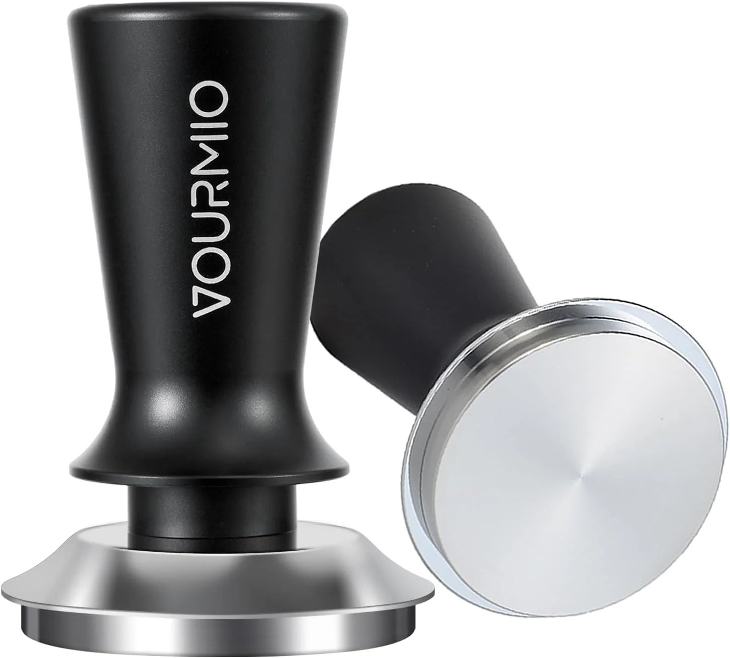 Powerful 54mm Espresso Tamper - Calibrated Coffee Tamper with Spring Loaded 30lb Pressure Stainless Steel Tamper for Barista Compatible with 53mm 54mm Breville Portafilter Black Classic