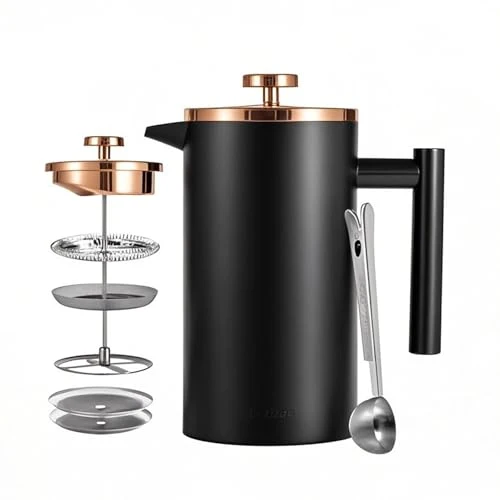 Breathable Black French Press Stainless Steel 34oz 34 Ounce Convenient