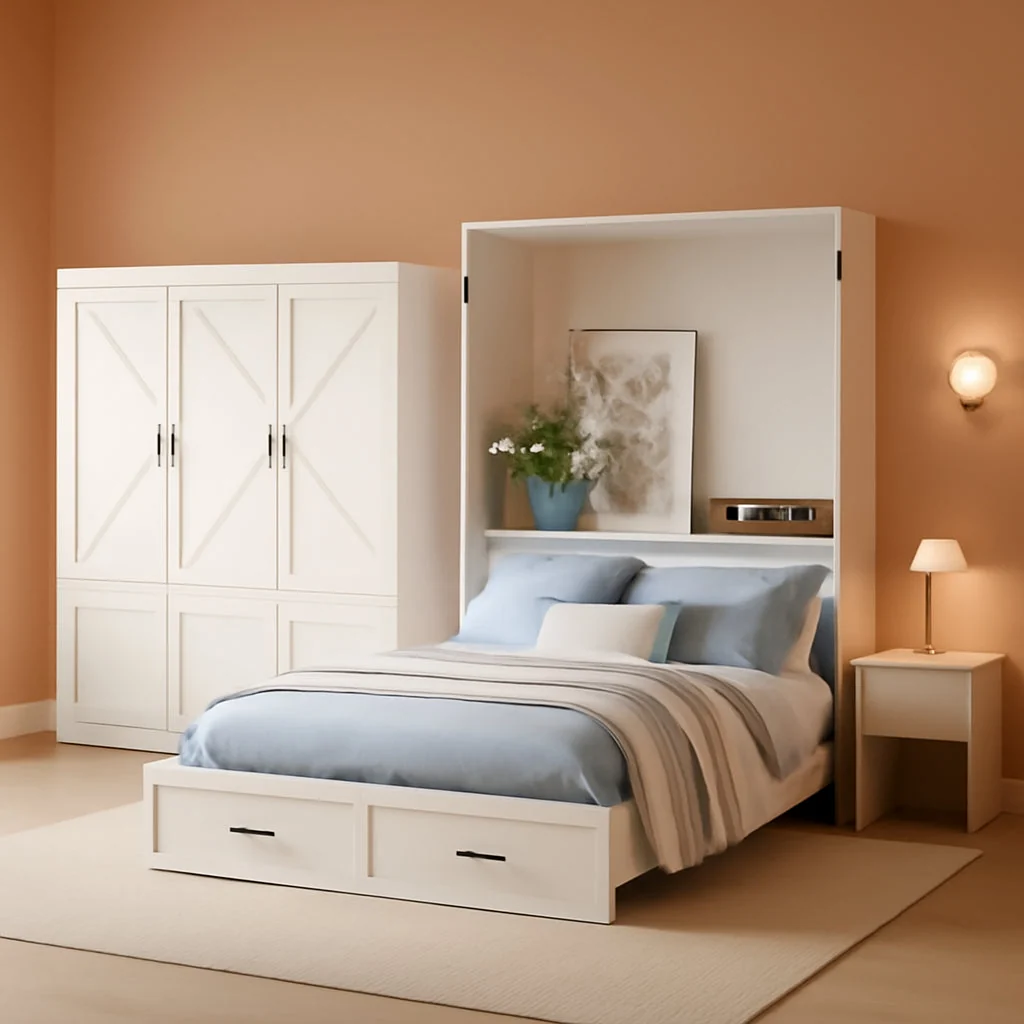 Next-Generation Queen Murphy Bed Cabinet With Integrated USBCharge Official