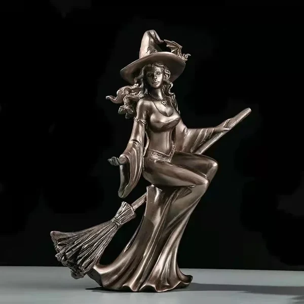 Modern Resin Witch Statue Solid