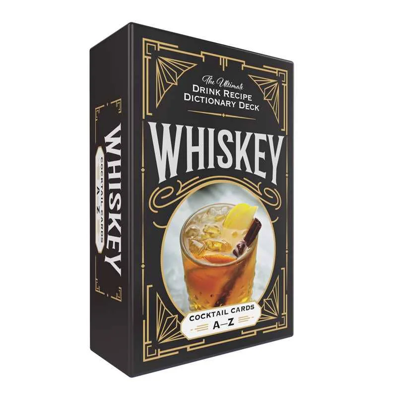 High-Performance Whiskey Cocktail Cards A–Z by Adams Media Flashcards 80 pages English Natural