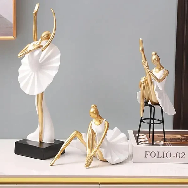 High-End Nordic Style Ballet Dancer Sculpture Fashionable