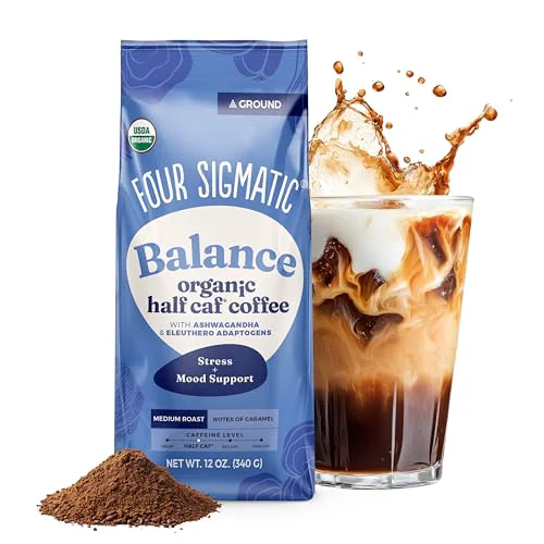 Fine Crafted 4551058 Four Sigmatic Organic Balance Adaptogen Ground Coffee 12 Ounce Classic