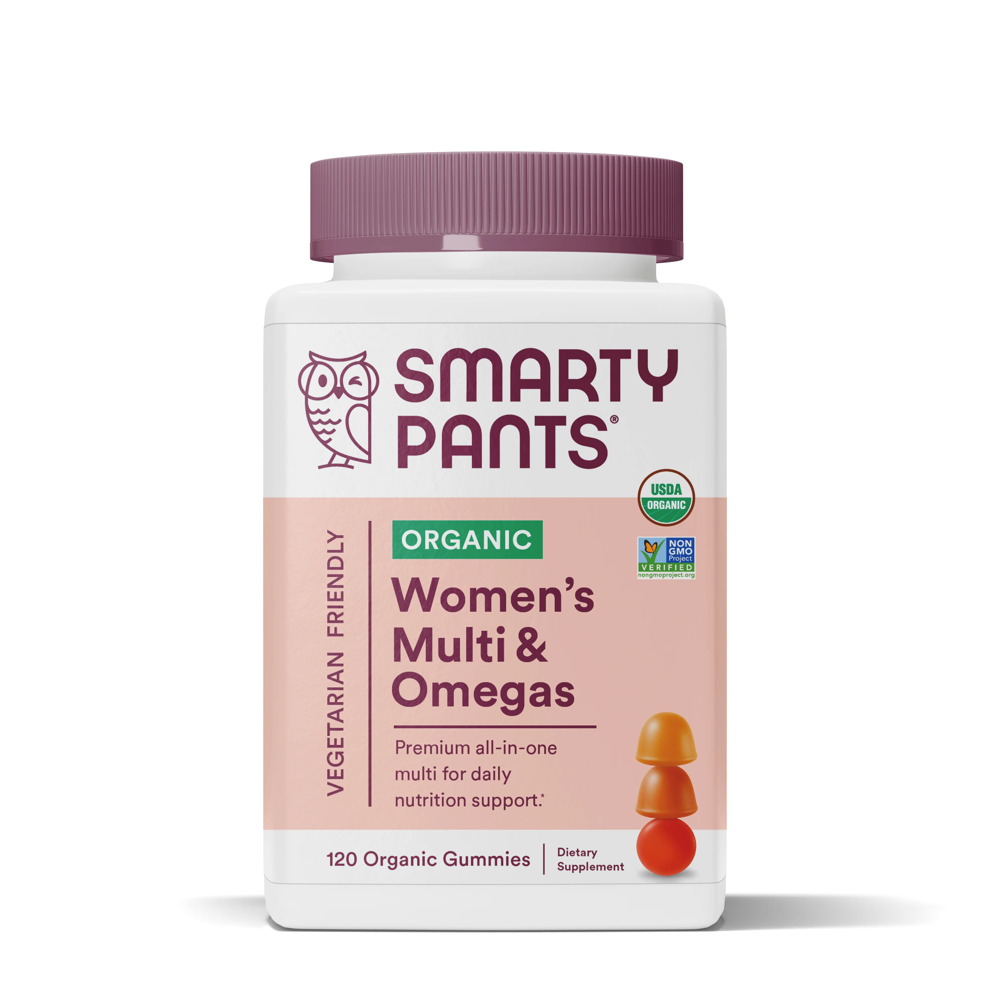 High-End SmartyPants Organic Women's Multi Omegas Gummies Powerful