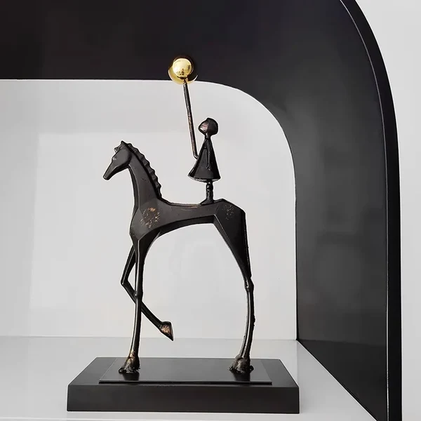 High-Performance Abstract Modern Horse Rider Sculpture Expertly Made