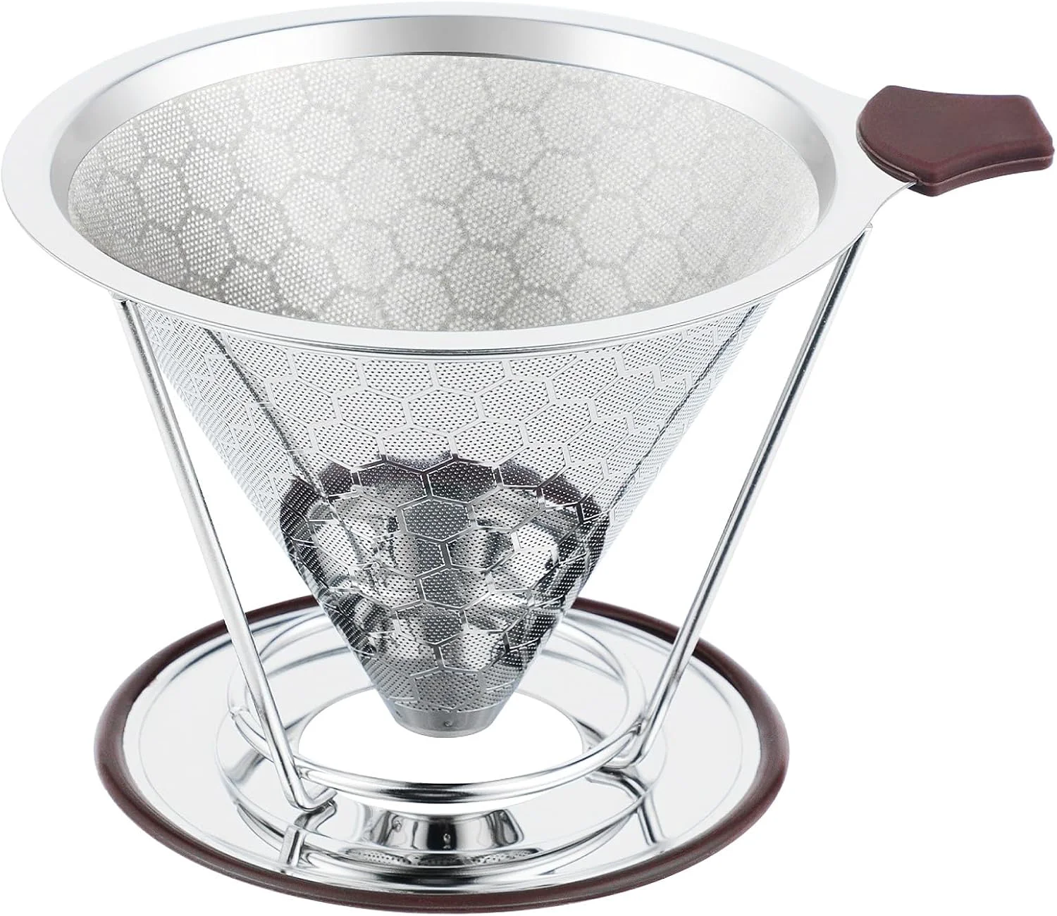 Innovative Pour Over Coffee Filter Chdexu Stainless Steel Coffee Dripper with Stand Paperless Reusable Filter with Removable Cup Outstanding