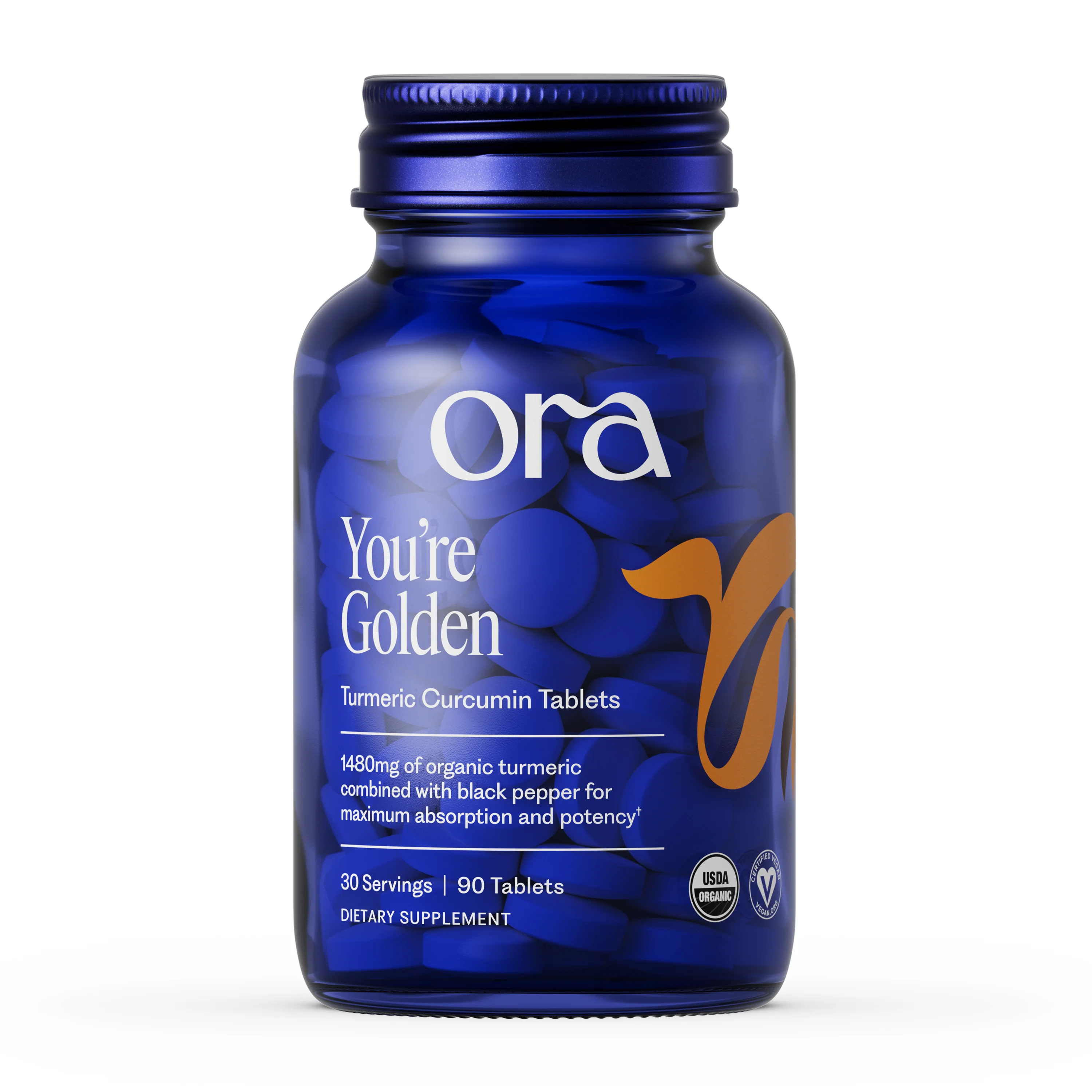 Long-Lasting Ora Organic You're Golden Organic Turmeric Curcumin Tablets Expertly Made