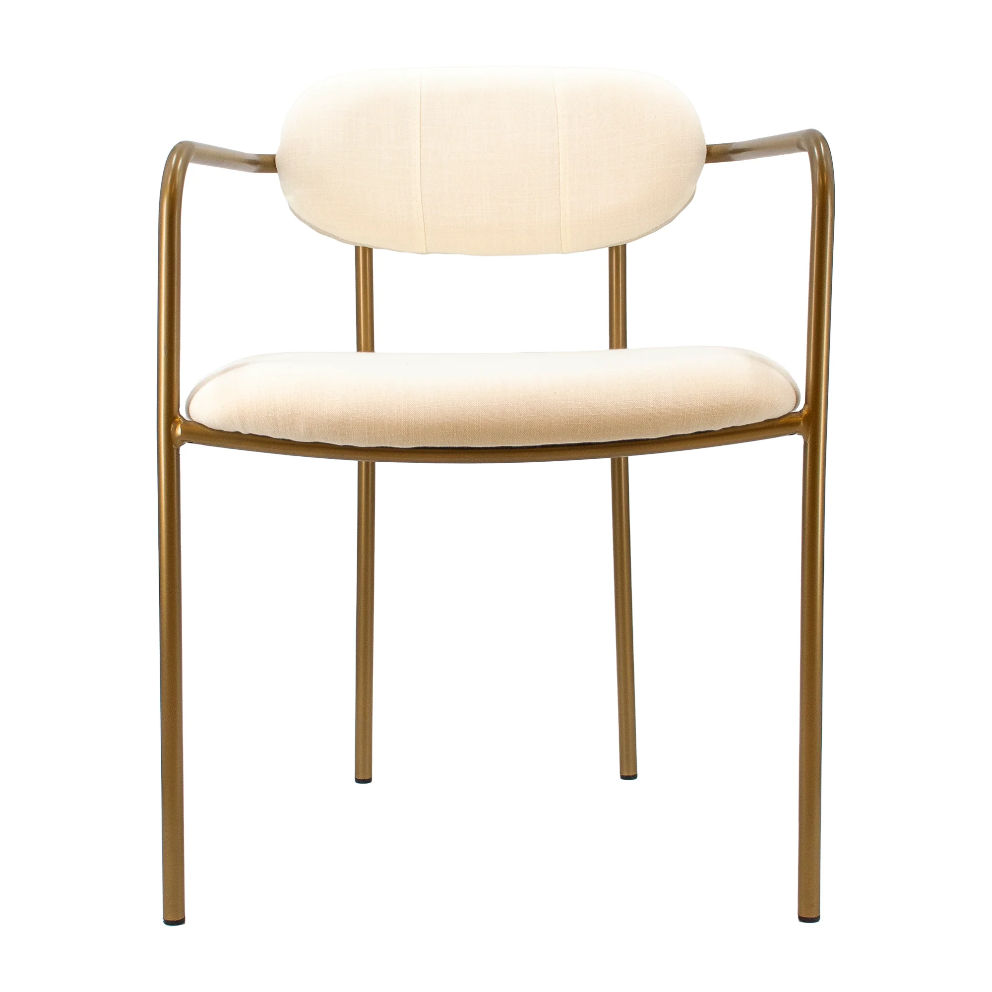 Detailed Archer Dining Chair - White Gold Traditional