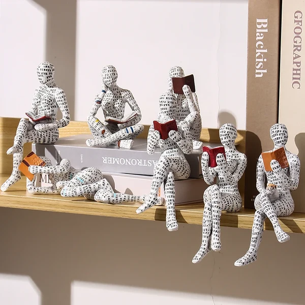 Original Design Abstract Reading Figurines Consistent
