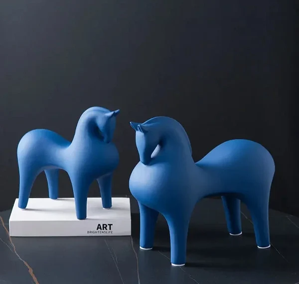 Contemporary Modern Minimalist Horse Figurines Top-Quality