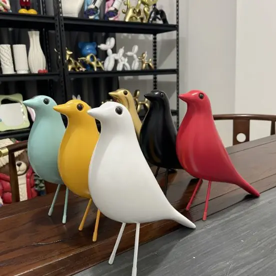 Genuine Modern Decorative Bird Figurines Solid