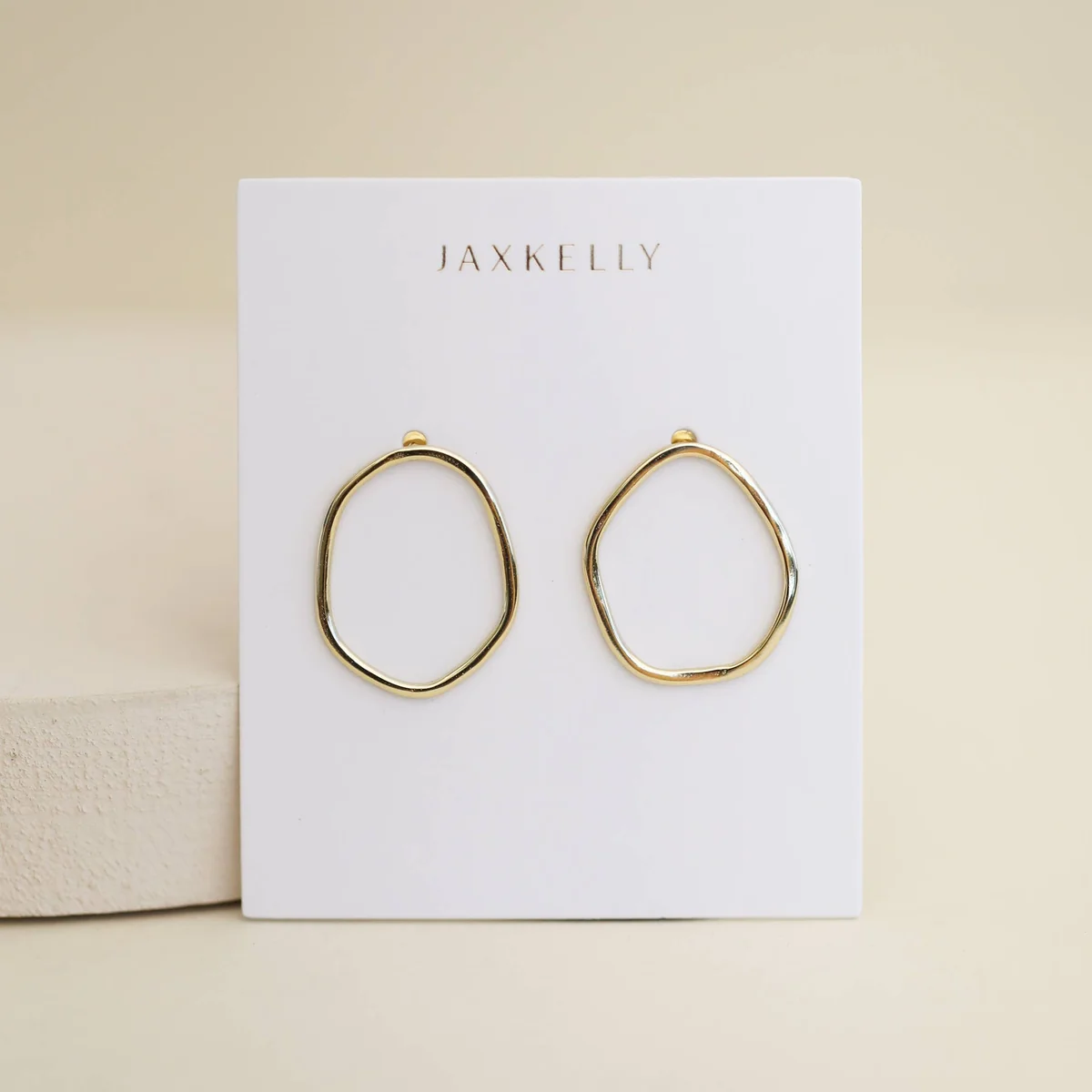 Specialty Gold Organic Hoop Earrings Fashionable