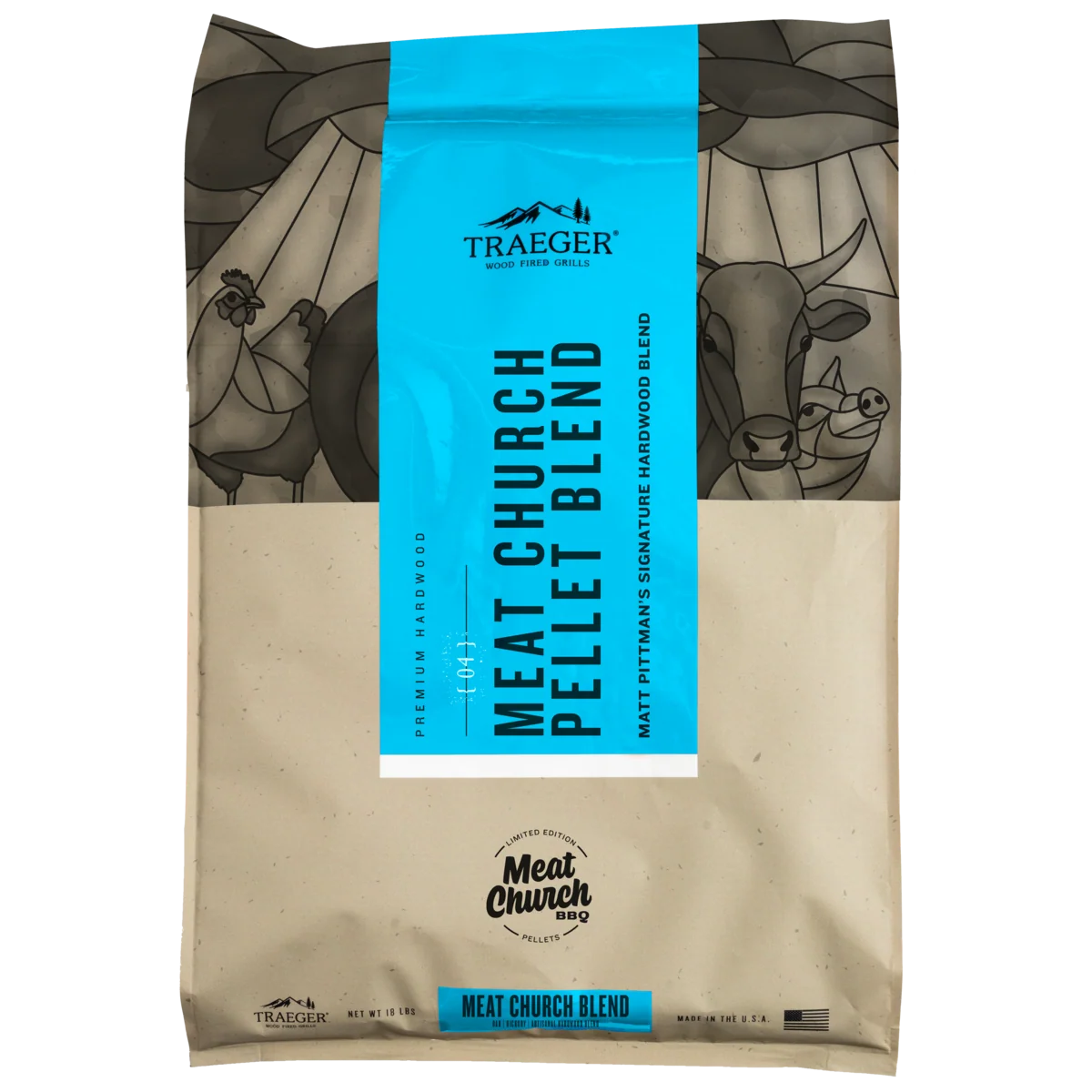 Crafted TRAEGER MEAT CHURCH PELLETS Advanced