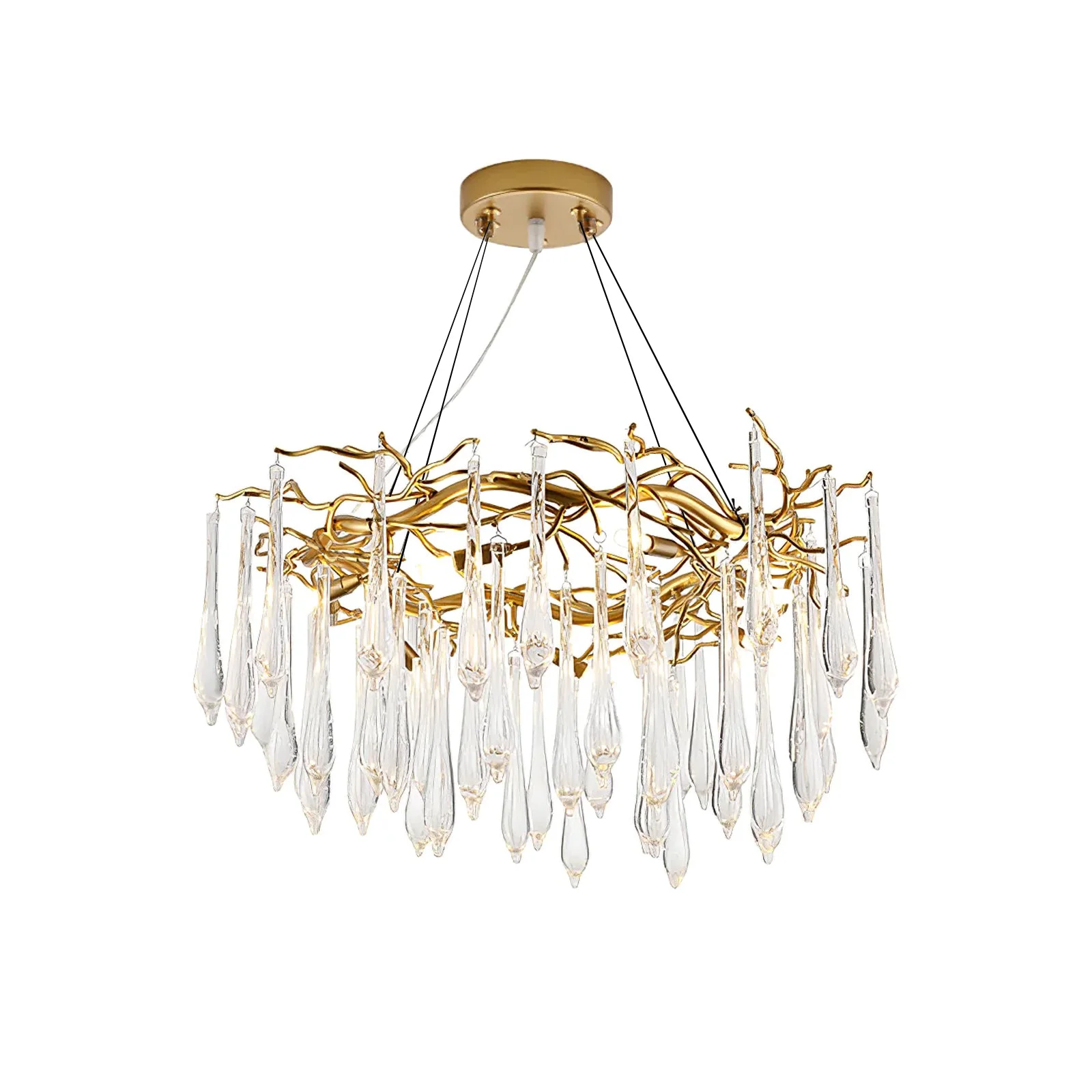 Pure Teardrop Round Crystal Chandelier Trusted