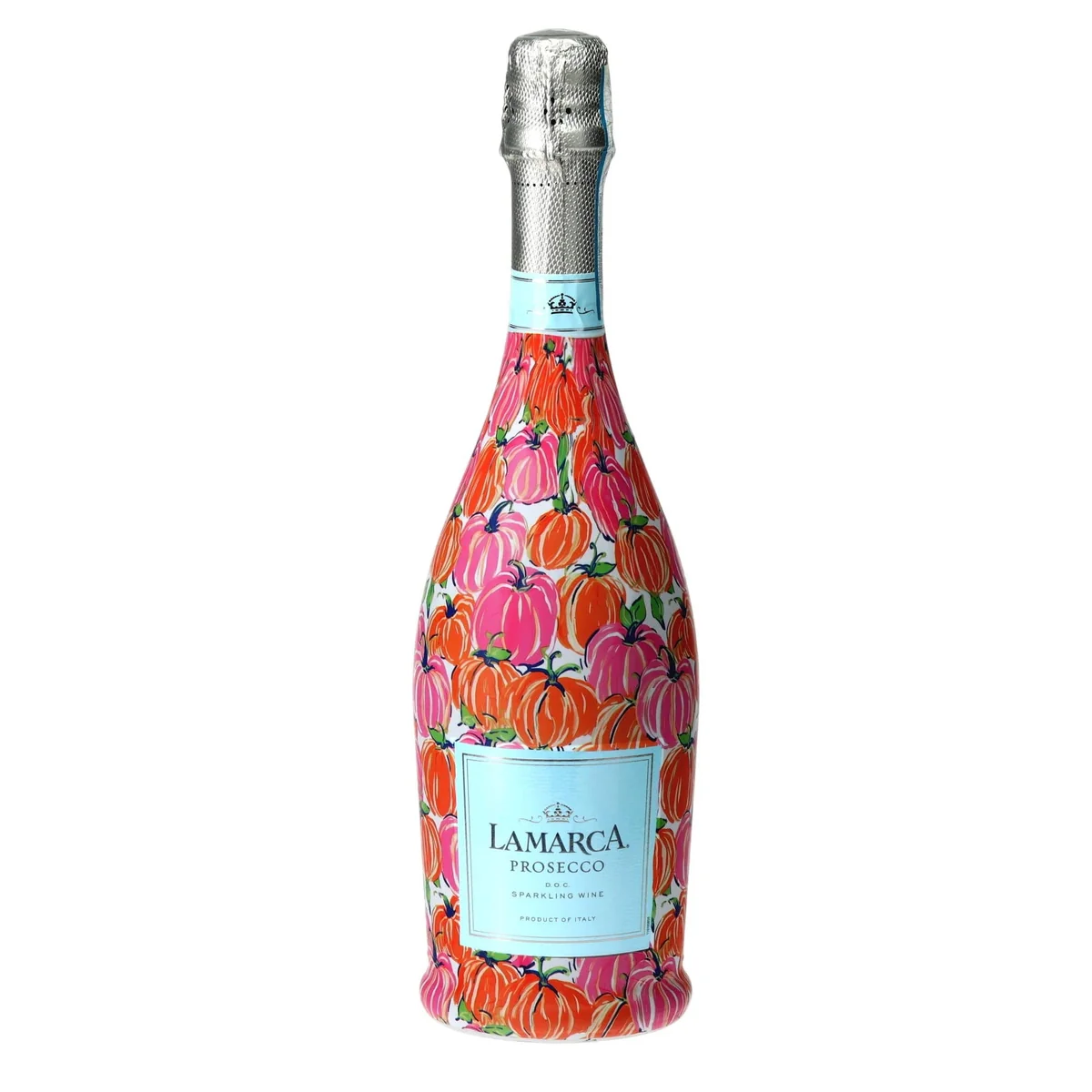 Professional Pink Orange Pumpkins Prosecco Bottle Wrap Original