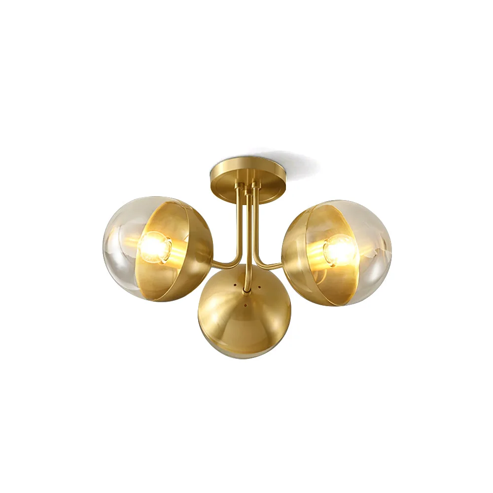 Easy-to-Use Brass Globulars Ceiling Lamp Durable