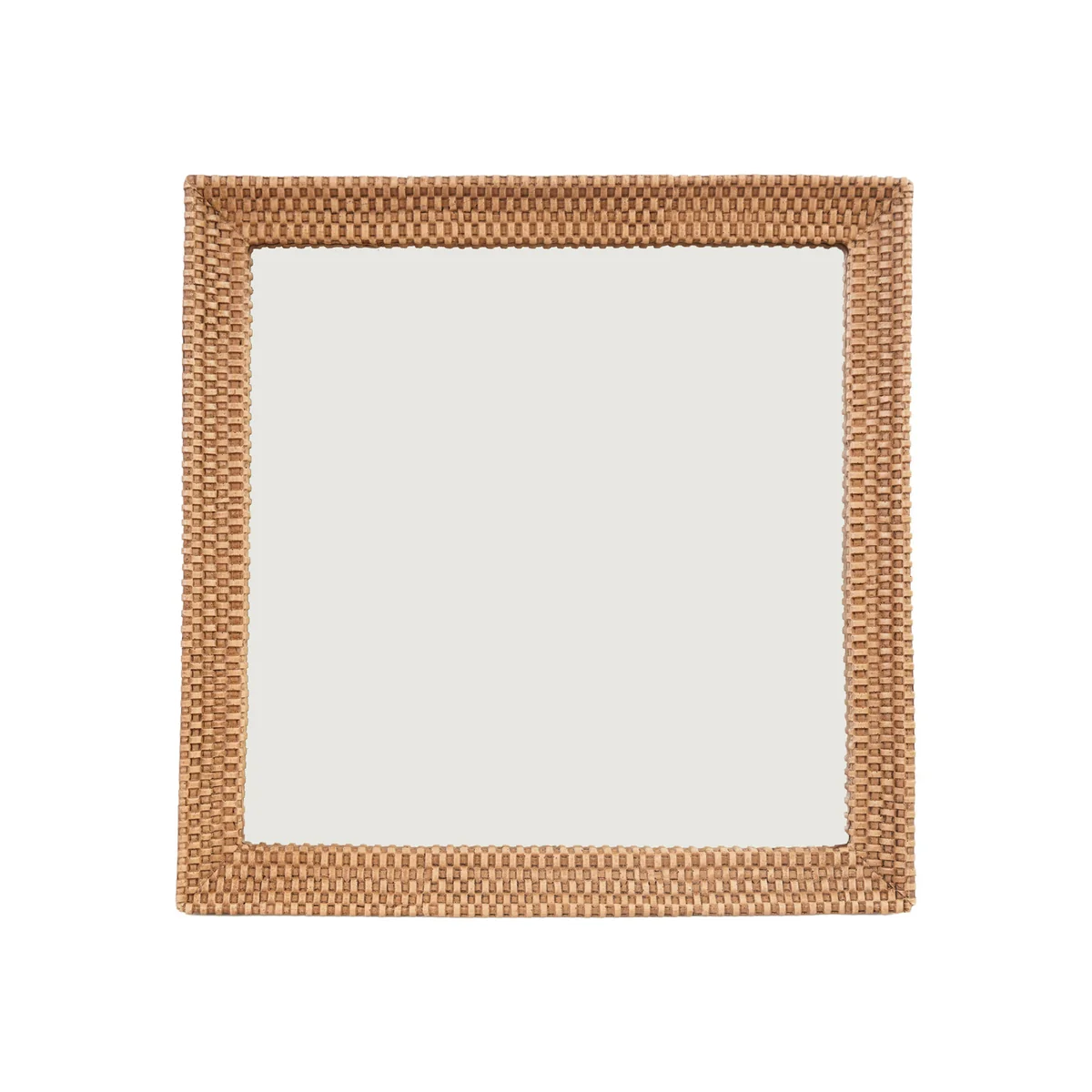 Elite Decorative Resin Mirrored Footed Tray with Woven Design Artisan