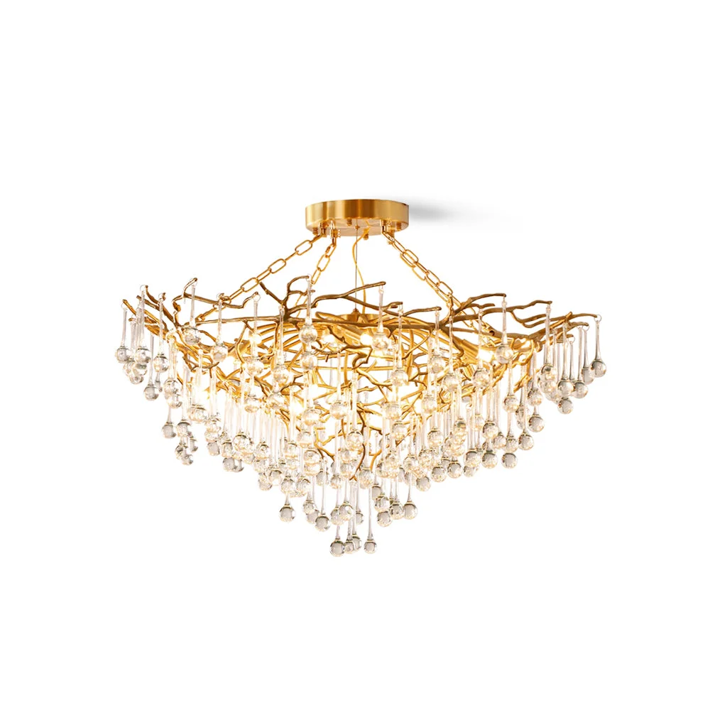 Fast Anita Brass Leaf Chandelier Carefully Designed