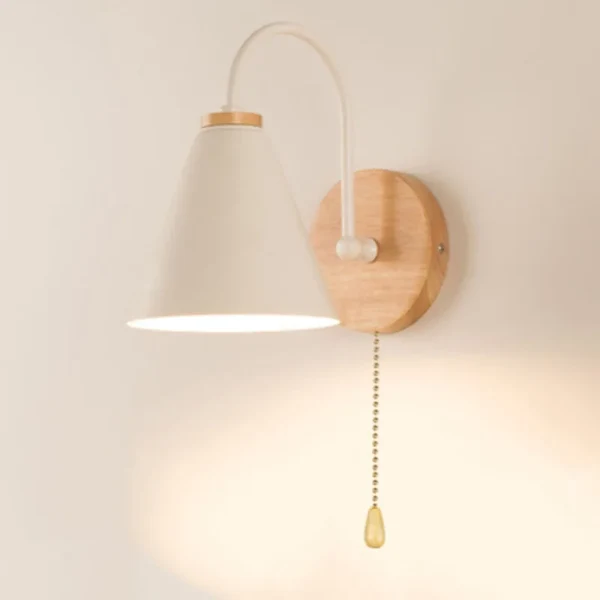 Effective Modern Wooden Wall Light Organic