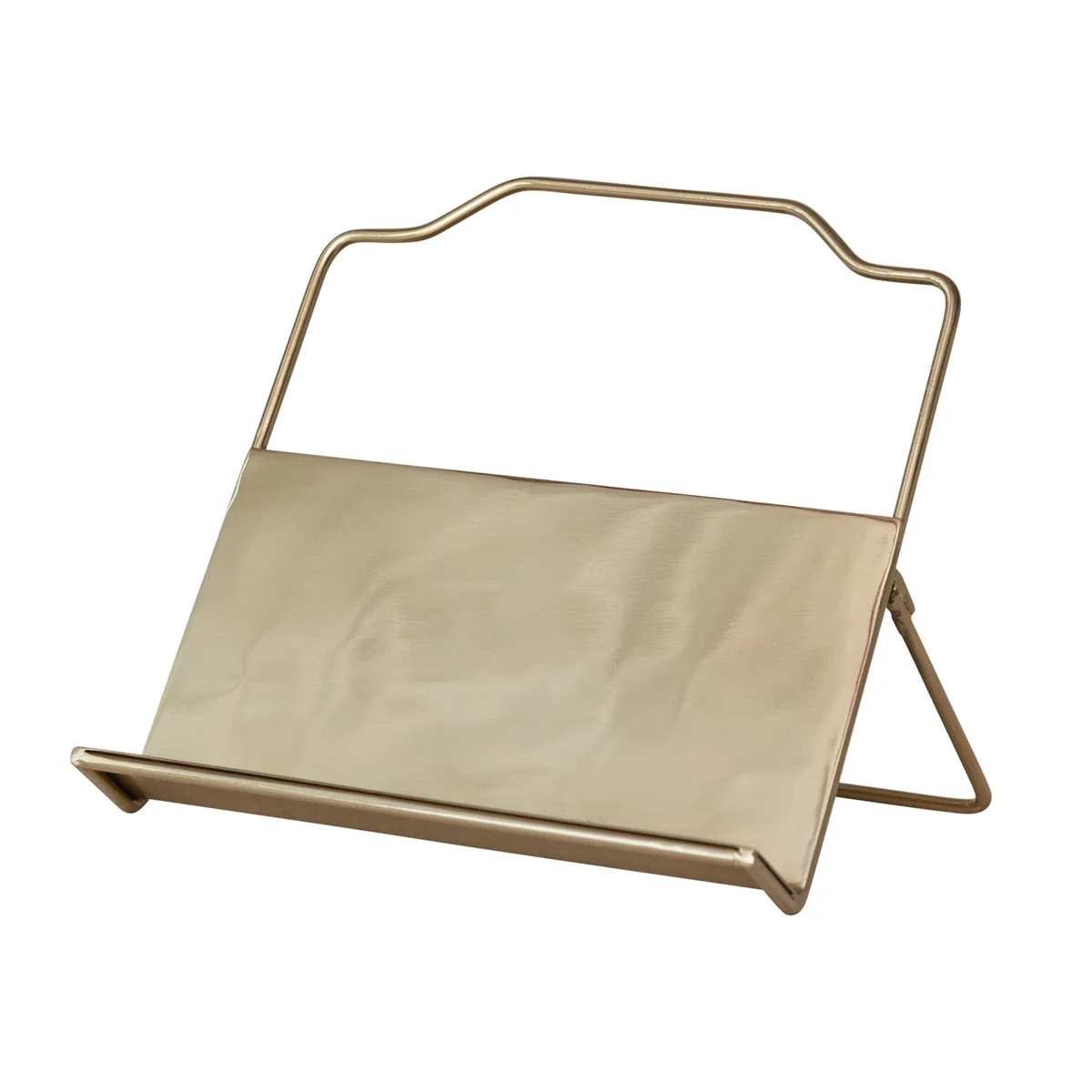 Stylish Standing Foldable Gold Finish Metal Book Holder Crafted