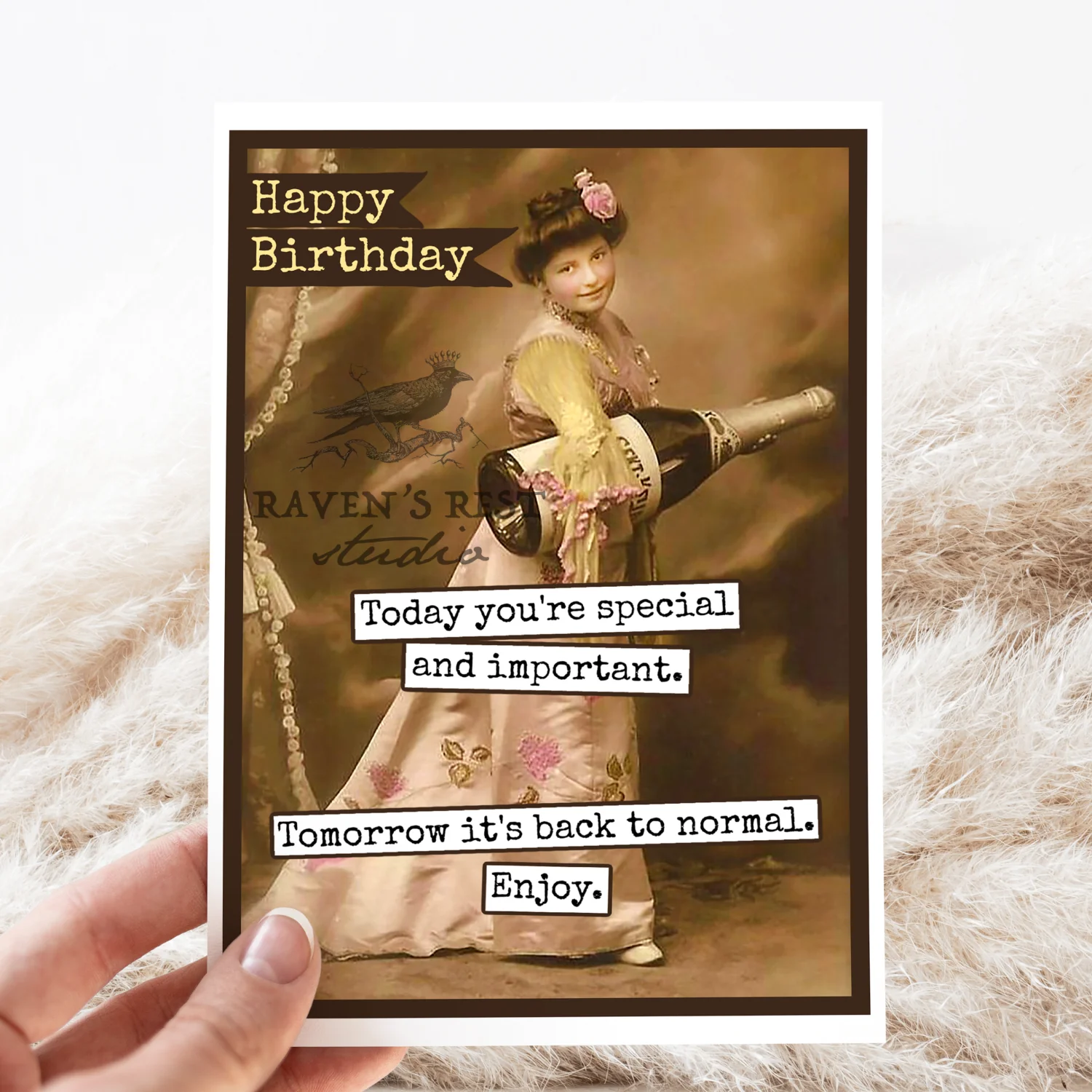 Fine Today You're Special and Important Birthday Card Environmentally Friendly