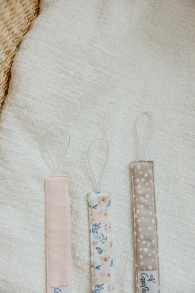 Modern Autumn Binky Clip Set - Copper Pearl Relaxed