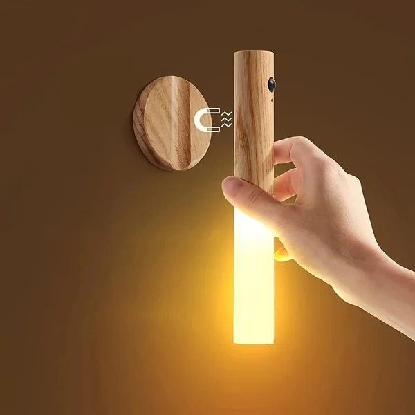 Smooth Magnetic Wooden Wall Light Eco-Friendly