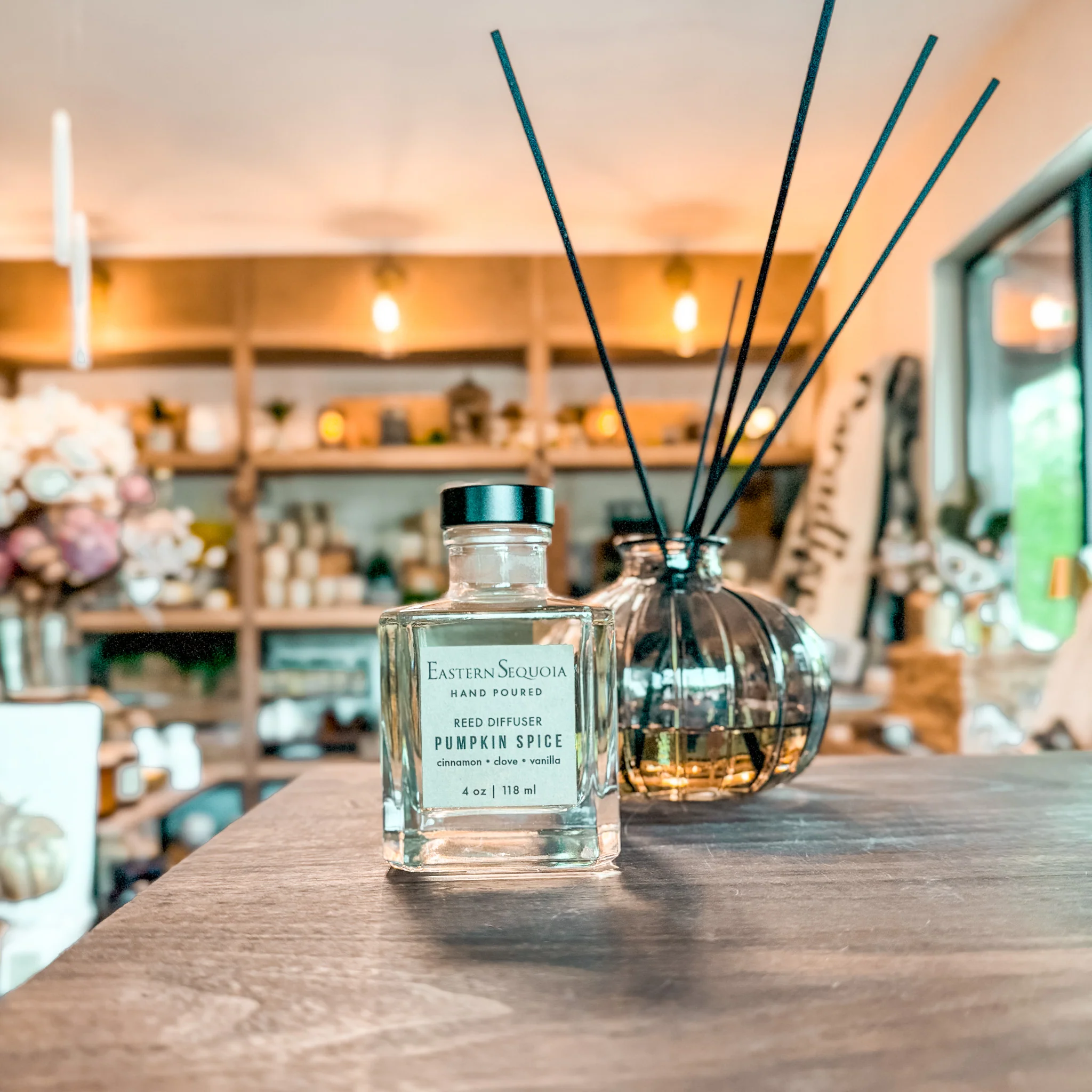 Long-Lasting Pumpkin Spice Reed Diffuser Classy Cube 4oz High-Performance