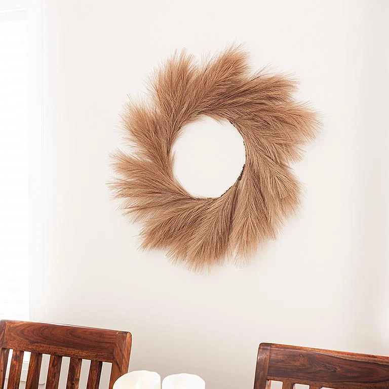 Pure Faux Pampas Wreath 24 Recyclable