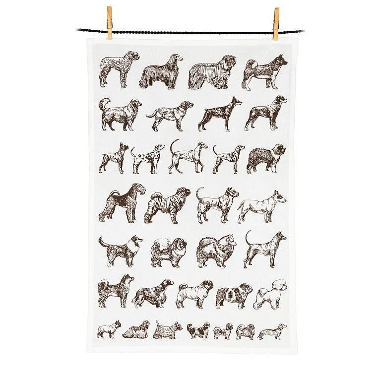 Soft Dog Breed Tea Towel Recyclable