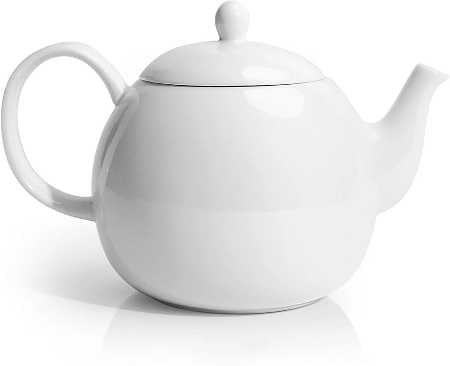 Fashionable Sweese Porcelain Teapot 40 Ounce Tea Pot - Large Enough for 5 Cups White High-Quality