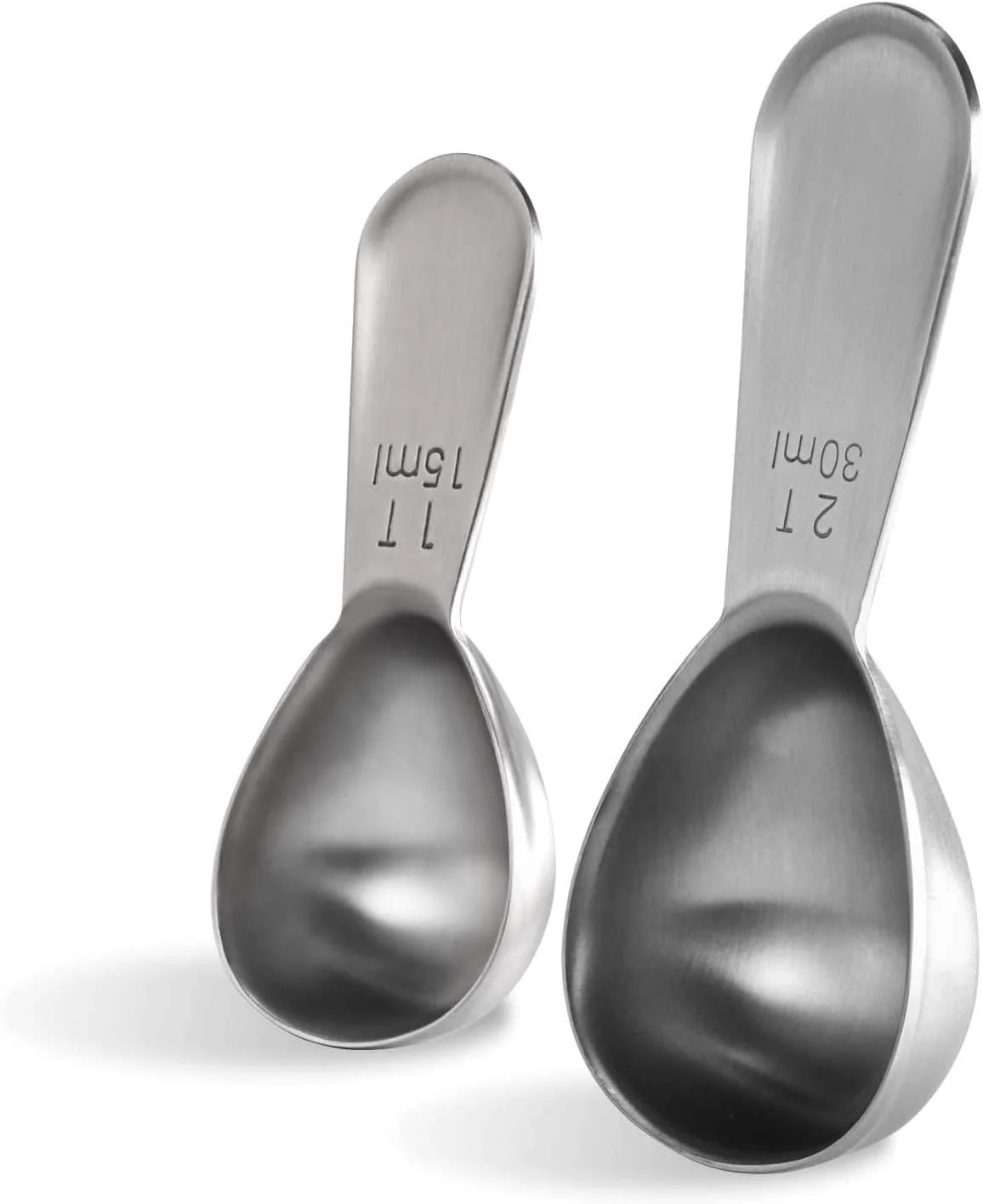 High-Performance Coffee Scoop U-Taste 18 8 Stainless Steel Measuring Coffee Scoop 1 tablespoon 2 tablespoon Short Handled Measure Scooper for Ground Coffee Classic
