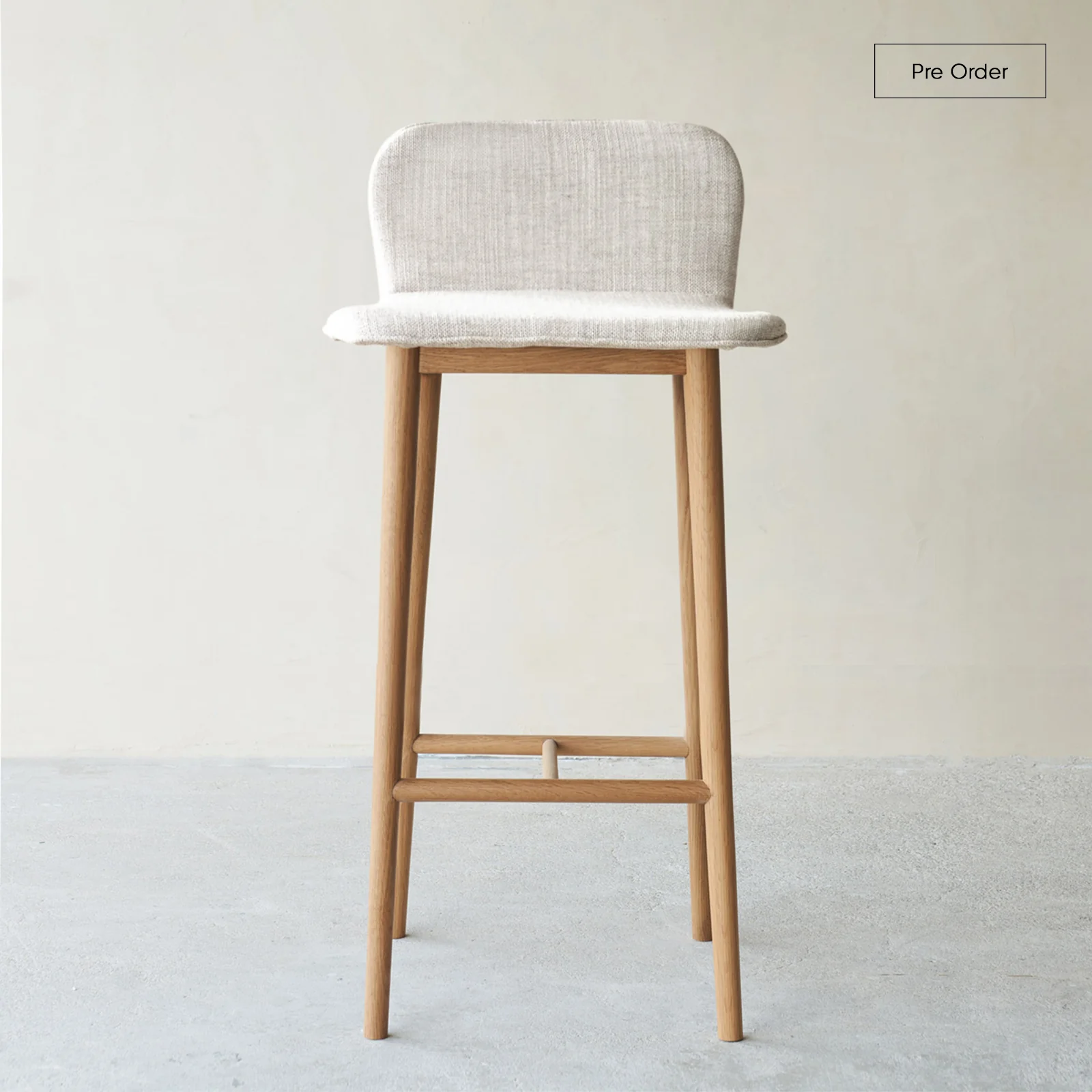 Exceptional Puddle Bar Stool Oak Frame - Bespoke Easy-to-Use