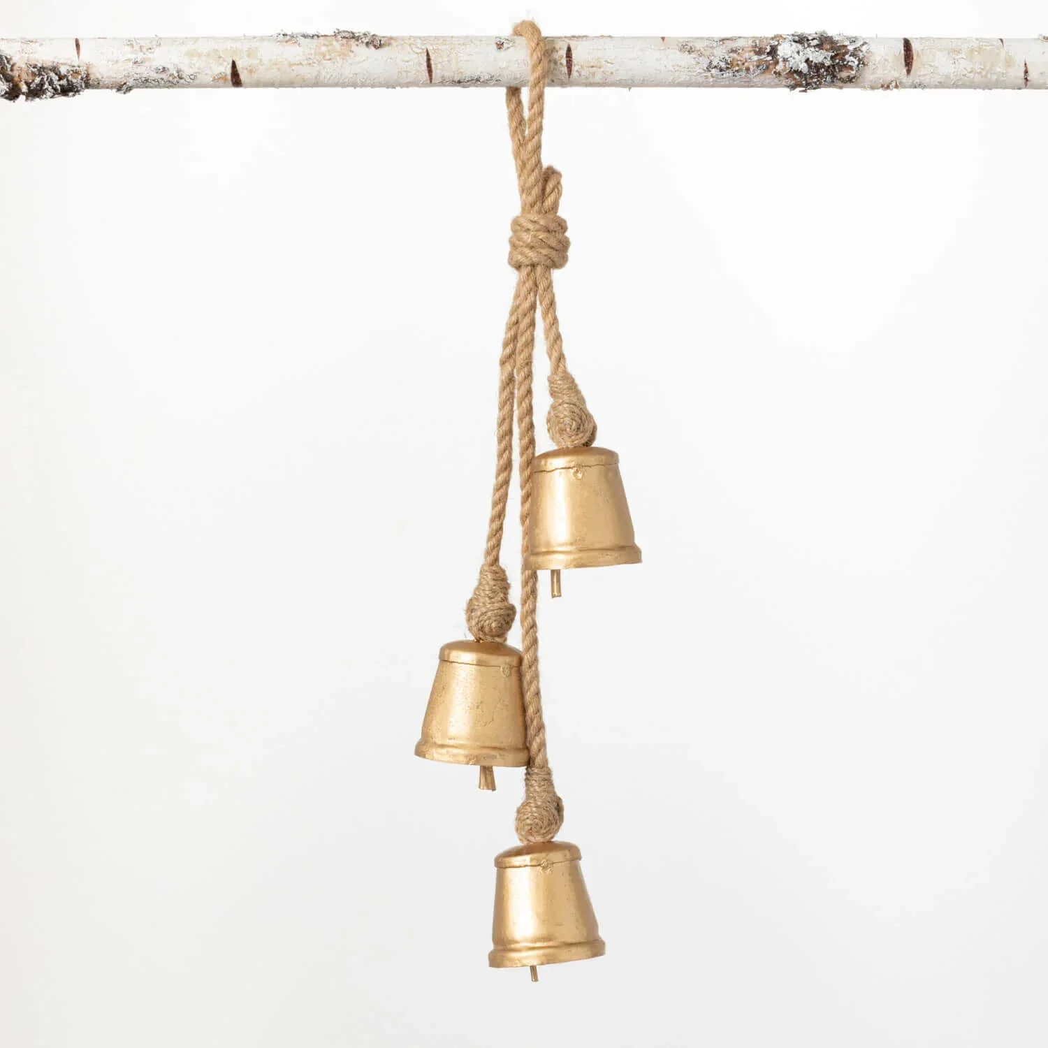 Safe Gold Swag Bell Ornament 3 Bells Premium