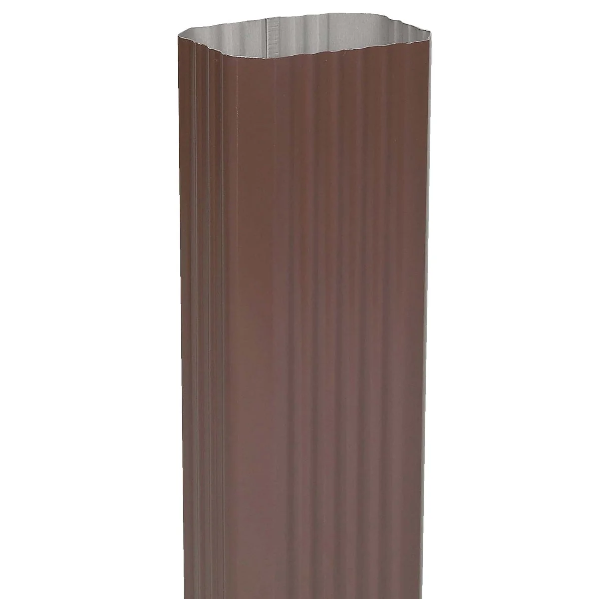 Enhanced Spectra Metals 3 In. x 4 In. Brown Aluminum Downspout Excellent