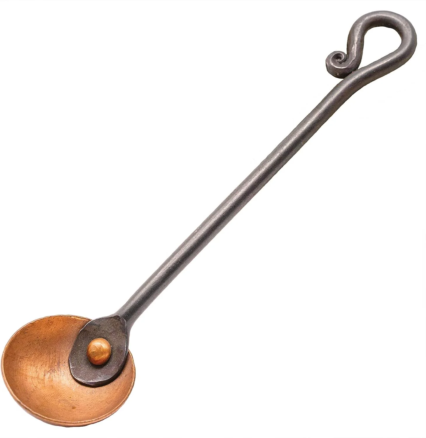 Smart Copper and Steel Coffee Scoop Food Grade Measures 2 Tsp Antique Rustic Cast Iron Metal Spoon Use For Espresso Beans Tea Leaves or Sugar High-Quality