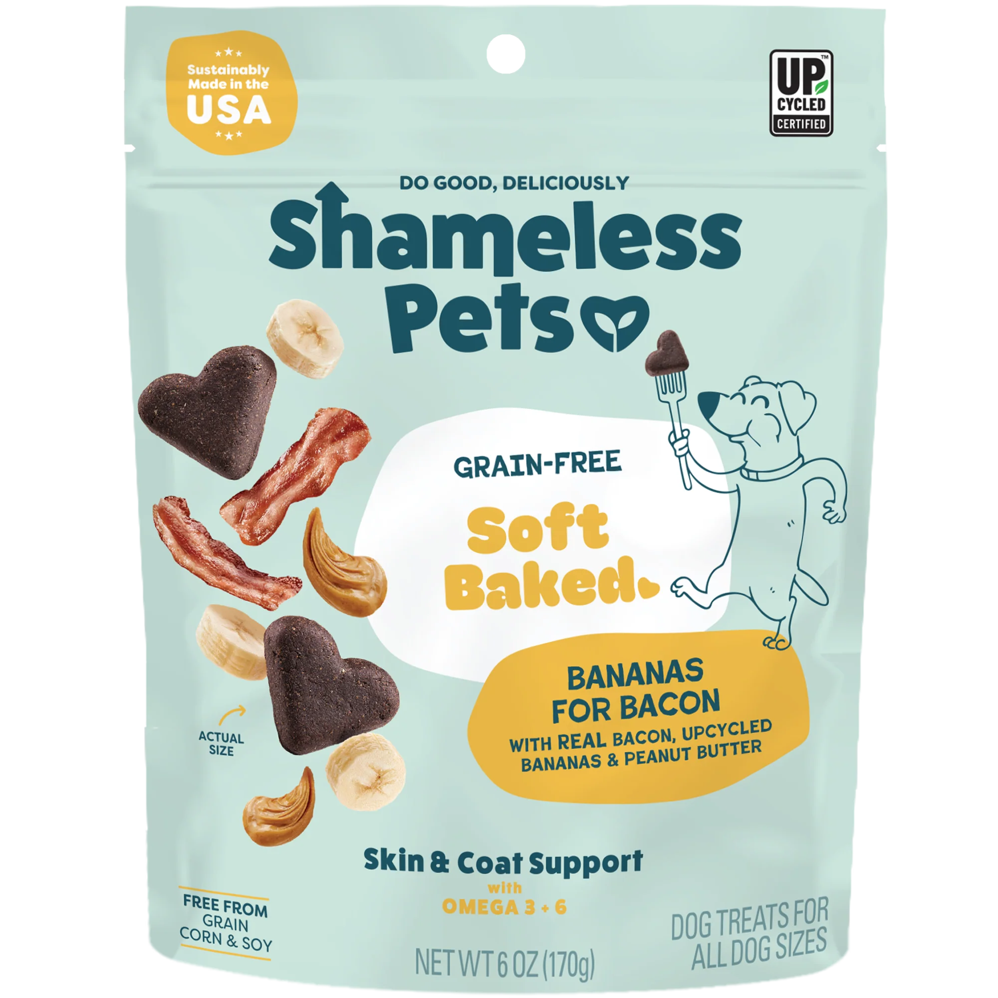Top-Quality Shameless Pets Bananas for Bacon Soft-Baked Dog Treats Innovative