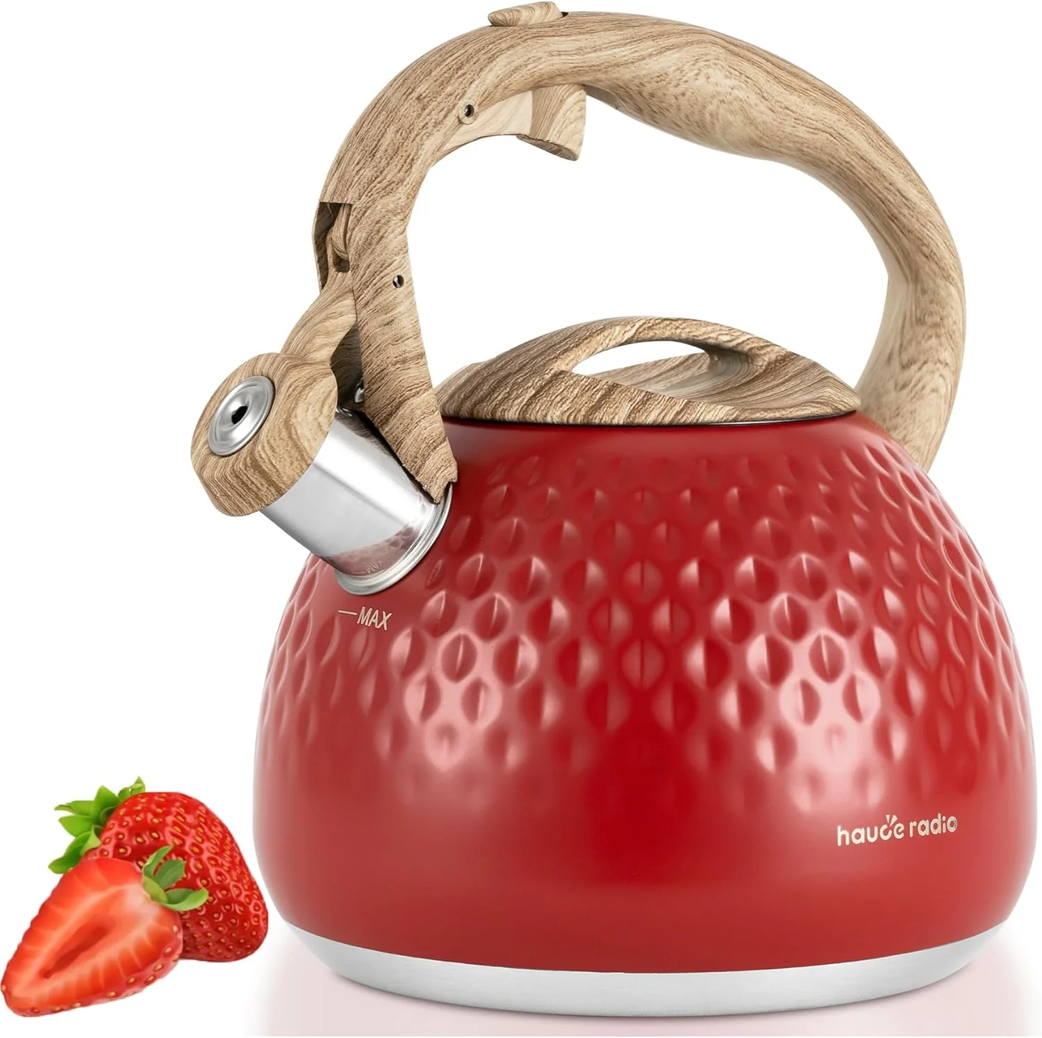 Superior Tea Kettle 2.5 Quart Stovetop Tea Kettles Loud Whistle Food Grade Stainless Steel Water kettles for Stove Top with Anti-hot Ergonomic Handle Green