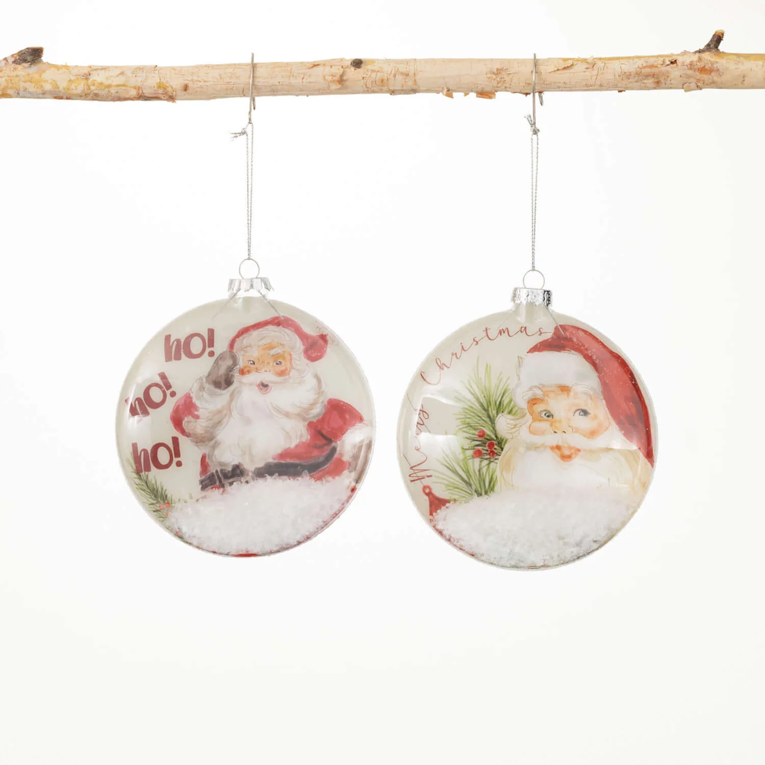 Durable Retro Santa Disc Ornament Fine Crafted