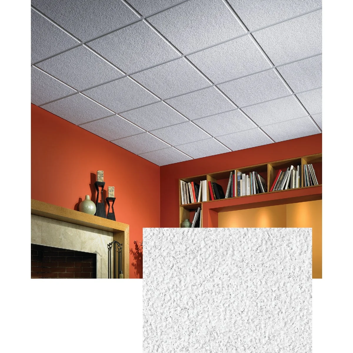 High-Performance Luna ClimaPlus 2 Ft. x 2 Ft. White Mineral Fiber Suspended Ceiling Tile 12-Count Authentic
