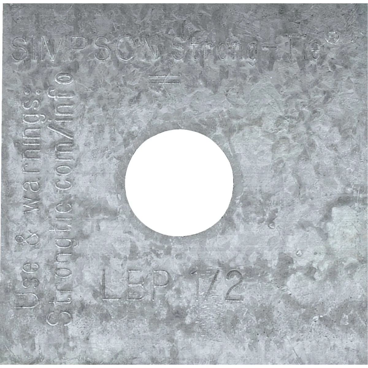 Convenient Simpson Strong-Tie 1 2 in. x 2 in. x 9 64 in. Steel Z-Max Bearing Plate Innovative